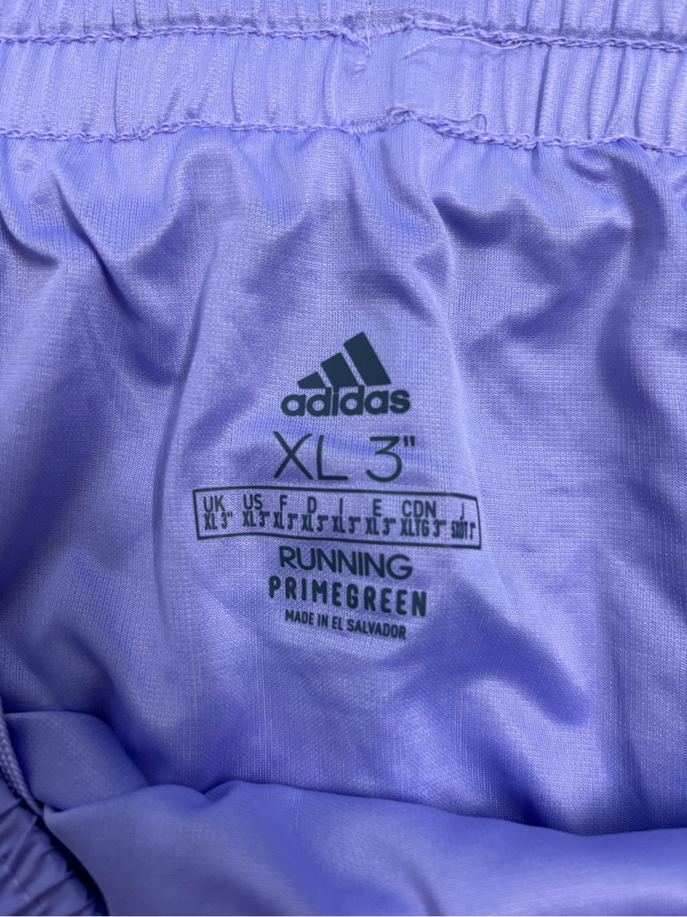 adidas Lavender Athletic Shorts with White Trim - Picture 3 of 4